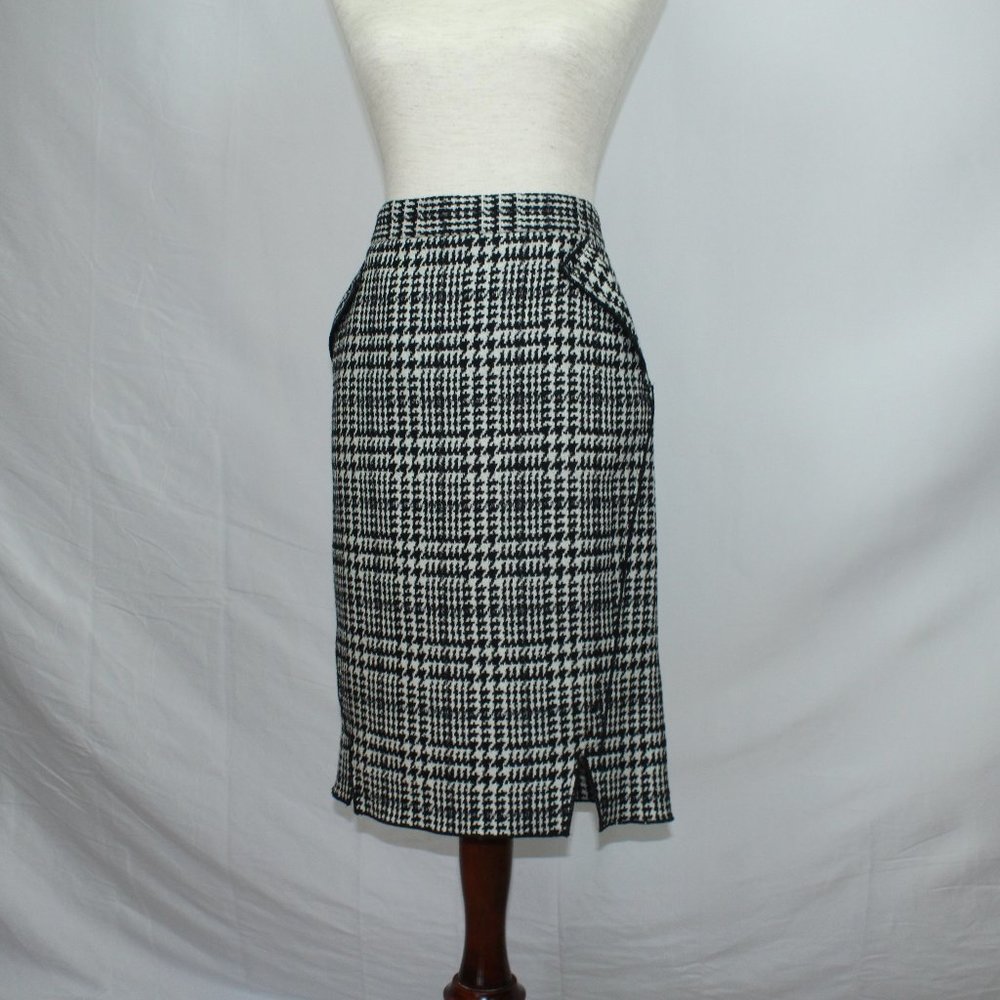 NWOT Houndstooth Wool Pencil Skirt